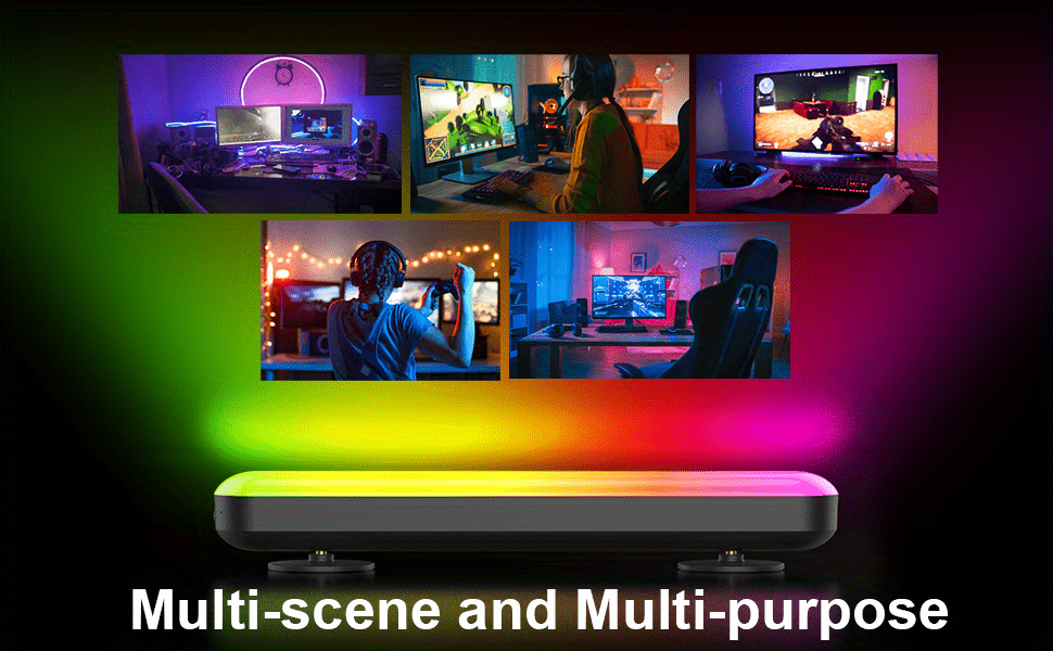 light up your life 2 pack smart led light bars with 19 dynamic music sync modes for gaming movies pc tv room decoration details 7