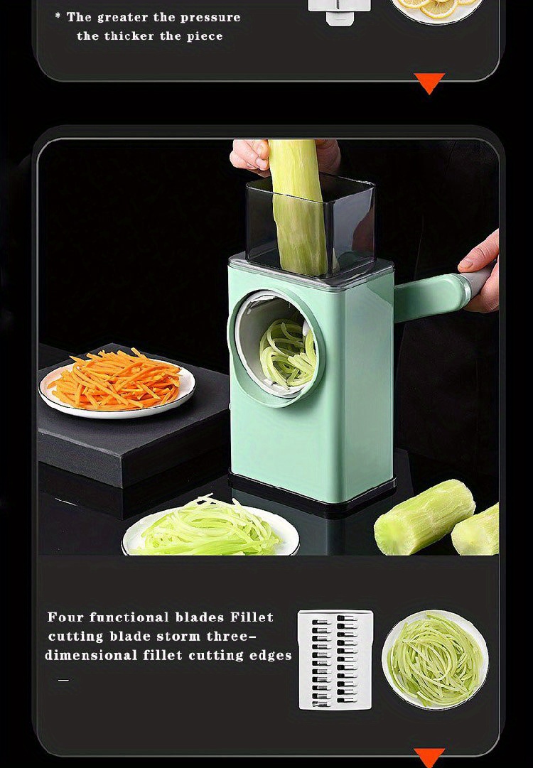 Multifunctional Vegetable And Fruit Slicer And Grater - Efficiently Shred,  Grate, And Cut Fruits And Vegetables For Healthy Meals - Temu Hungary