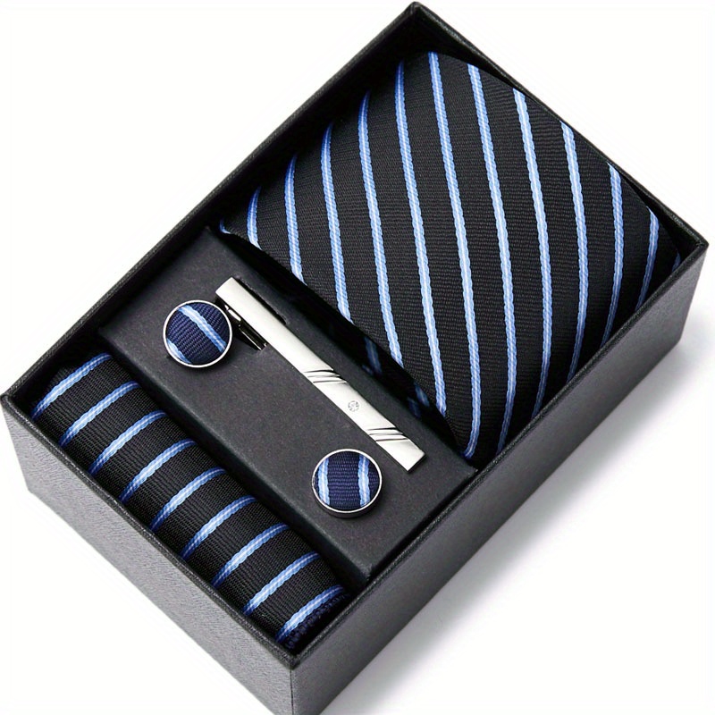 Mens Ties Cufflinks Handkerchief Tie Clips Business Wedding Gifts Don
