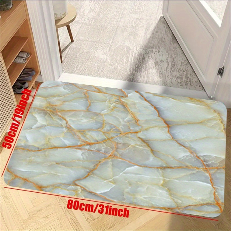 Coffee Cup Printed Kitchen Rug, Anti-slip Absorbent Memory Foam