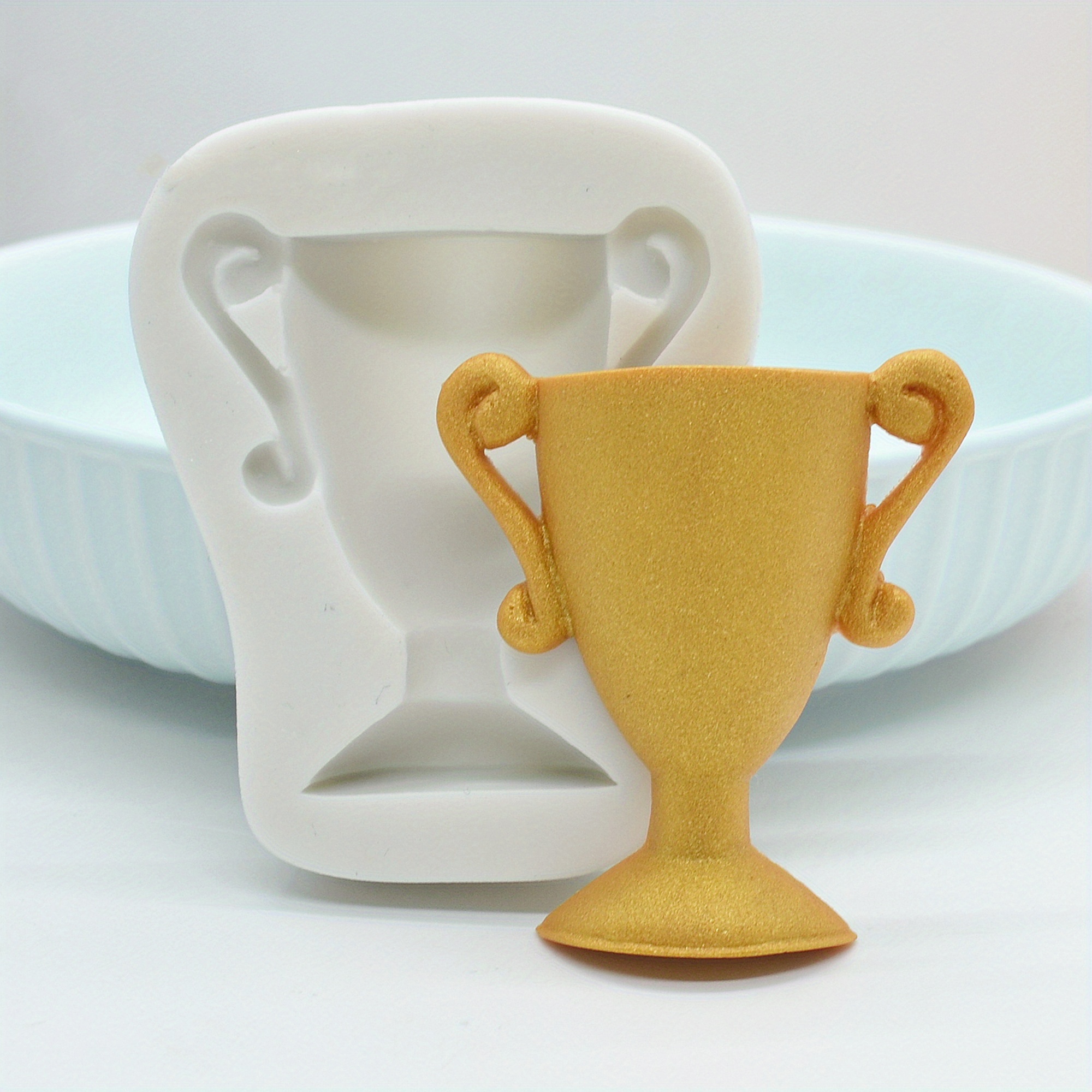 Trophy Silicone Mold Chocolate Fondant Cake Decorating Mold Diy Plaster Clay Baking Tool, Kitchen Baking Accessories, Home Kitchen Supplies