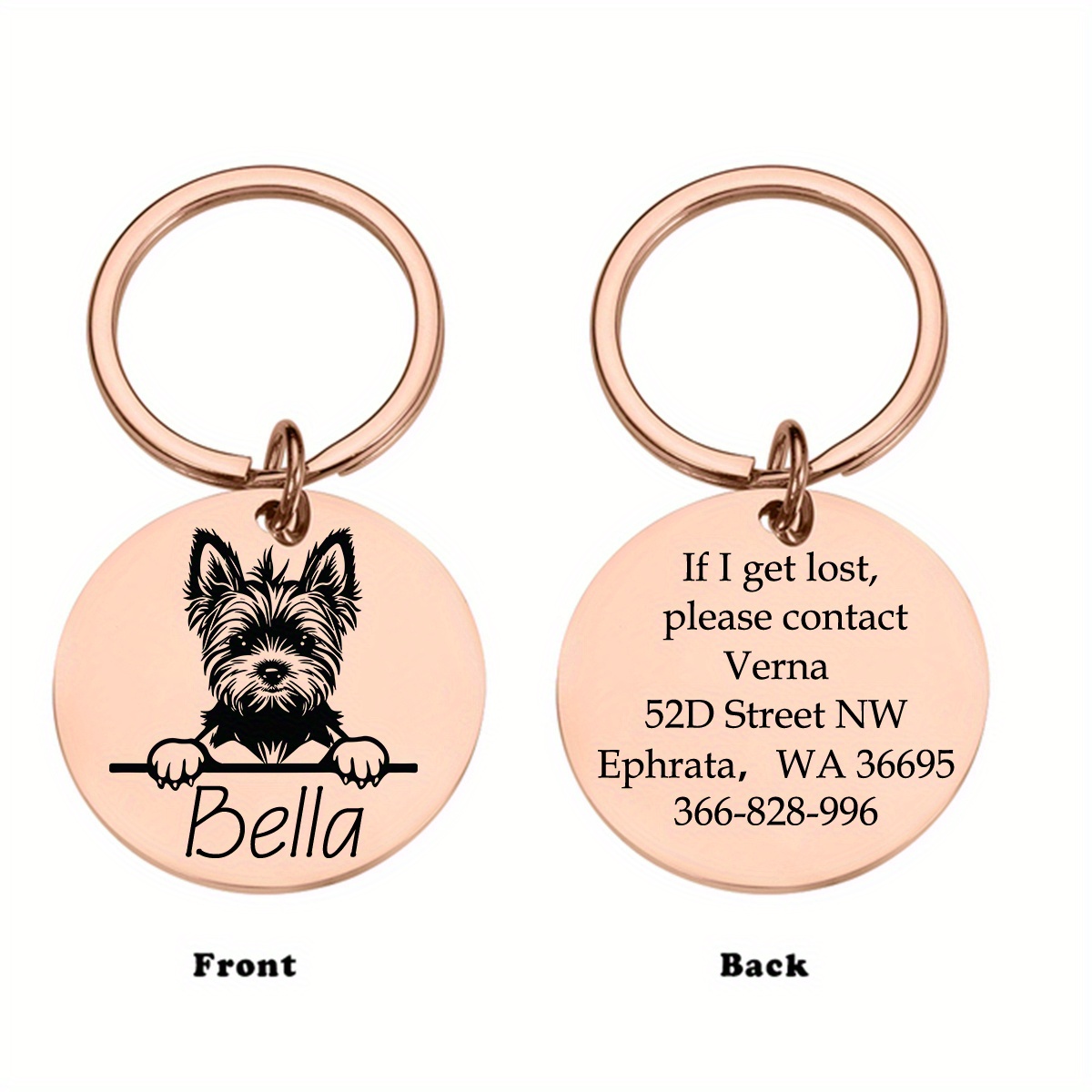 Personalized dog clearance tag keychain