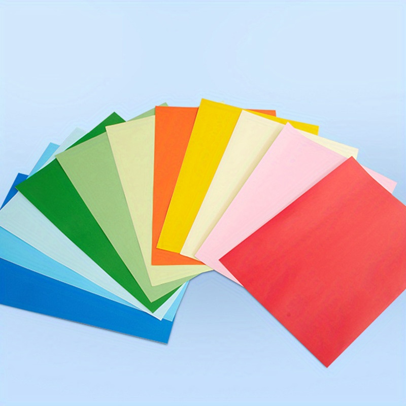 10 Feuilles Papier Autocollant Couleur A4, Papier D'artisanat Pour