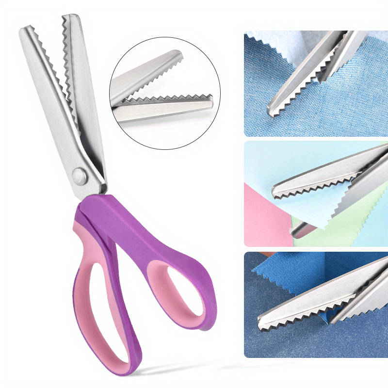 Professional Pinking Shears, 9 Stainless Steel Fabric Pinking Shears, by  Better Office Products, Dressmaking Scissors, Zig Zag Cut Scissors,  Serrated Blades for Decorative Patterns 