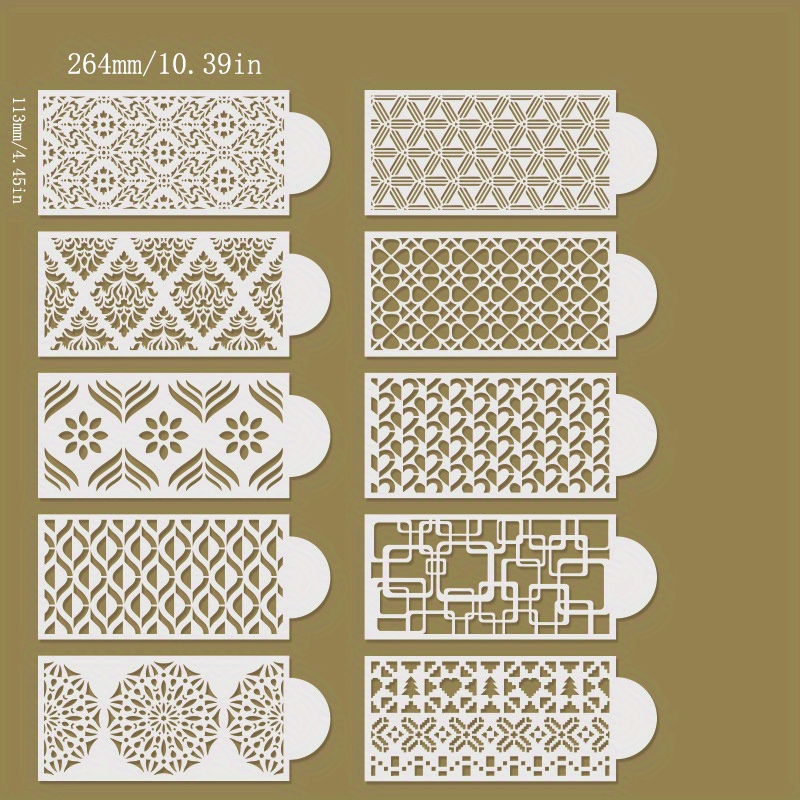 Cake Stencil Template Cake Decoration Mold Geometry Flowers - Temu