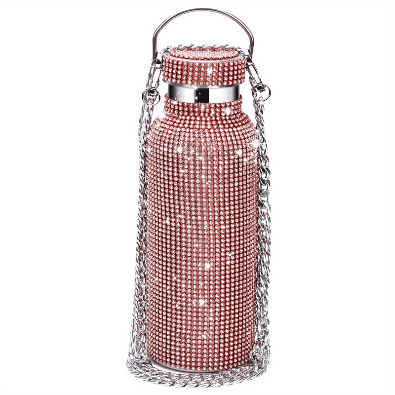 Studded Bling Diamond Tumbler Glitter Water Bottle with Lid Stainless Steel  Vacuum Thermal Straw Tum…See more Studded Bling Diamond Tumbler Glitter