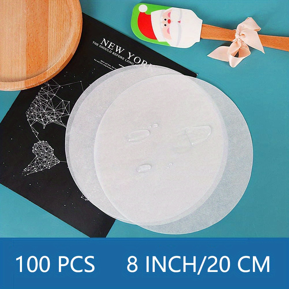 Parchment Paper Rounds 8 Inch Diameter - 100pcs Non-Stick 8'' Cake
