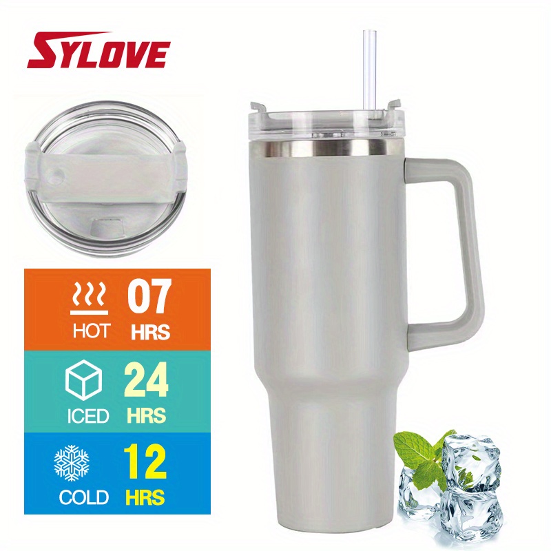 Stainless Steel Vacuum Cup - Large Capacity, Portable Water Bottle With  Straw - Perfect Gift For Men & Women On Valentine's, Christmas & Birthdays!  - Temu