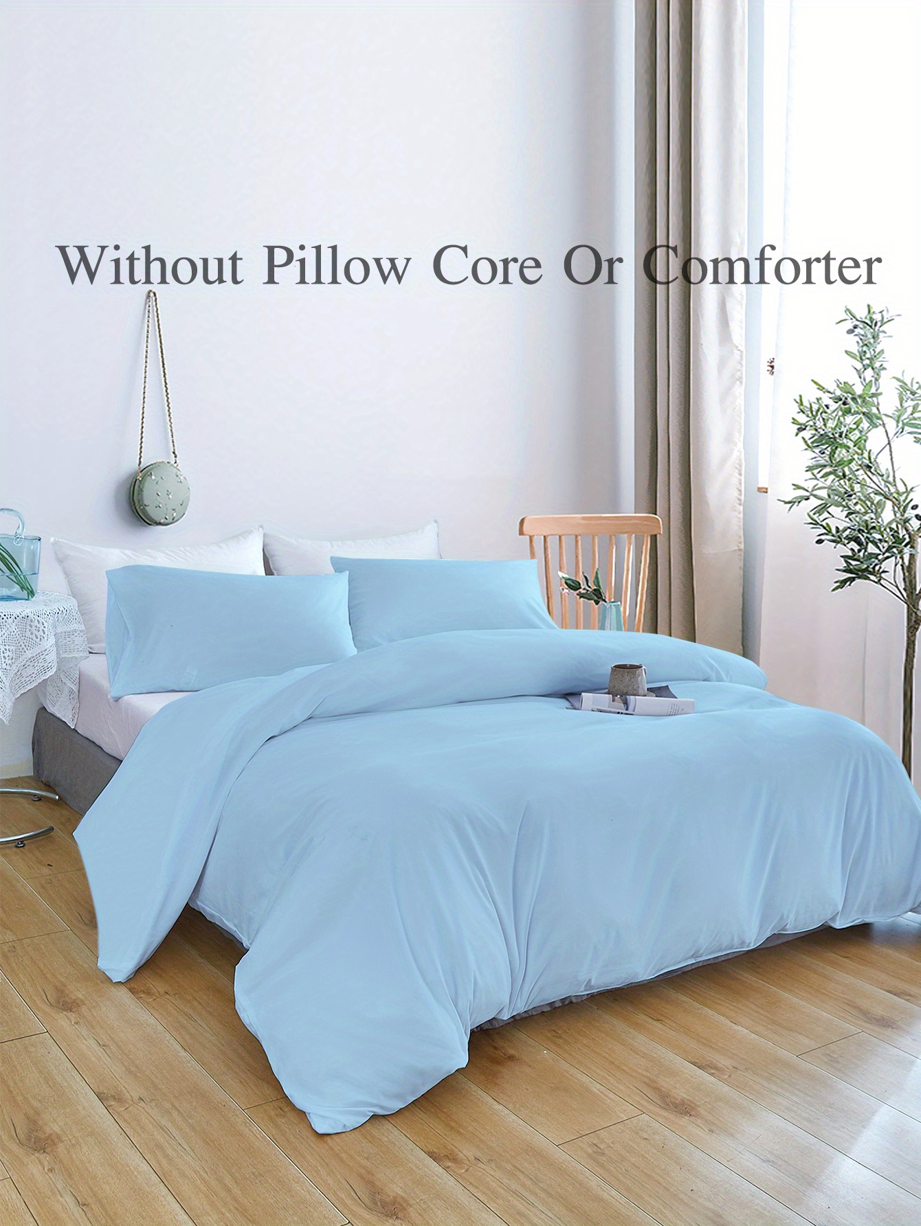 Super Soft Plain White Duvet Cover and Pillowcase Set