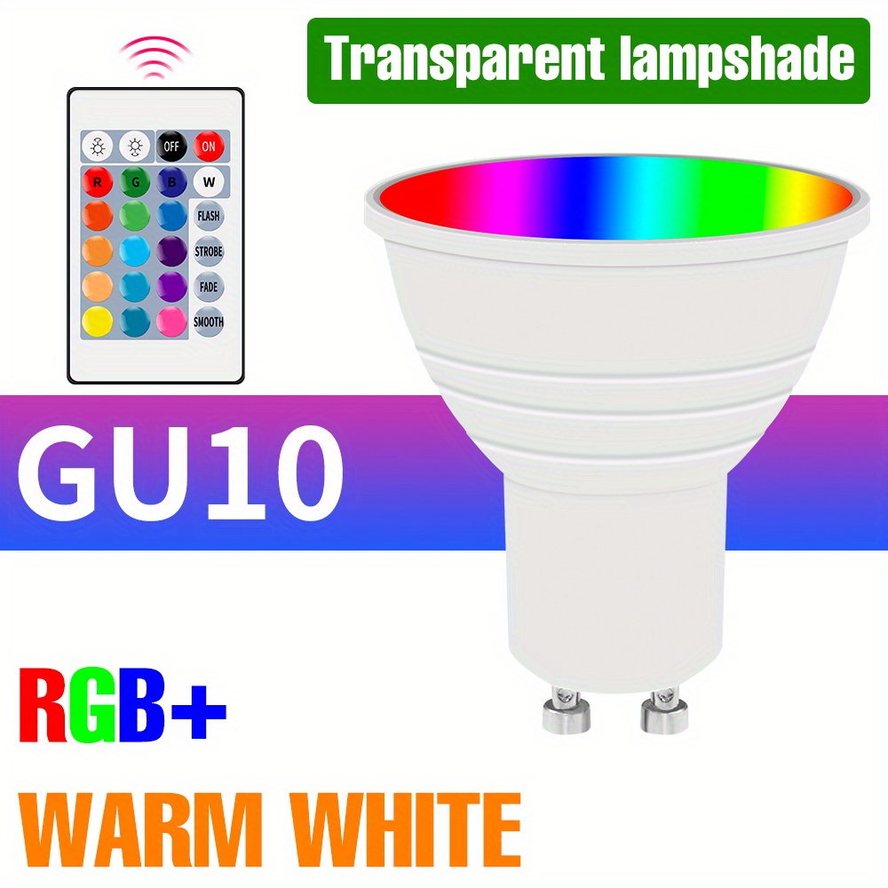 Ampoules LED Couleur, 10W E27 LED Couleur Changement Dimmable RGBW