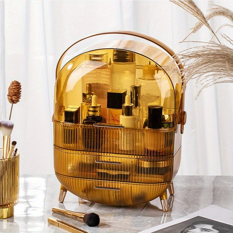 Gold Holder Make Up Box Storage Multilayer Skincare Perfume Boxs Cosmetic  Transparent Organizador De Maquiagem Home Furniture - Makeup Organizers -  AliExpress