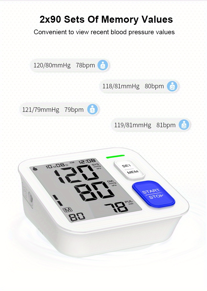 Blood Pressure Monitor Sphygmomanometer Super Large Cuff - Temu