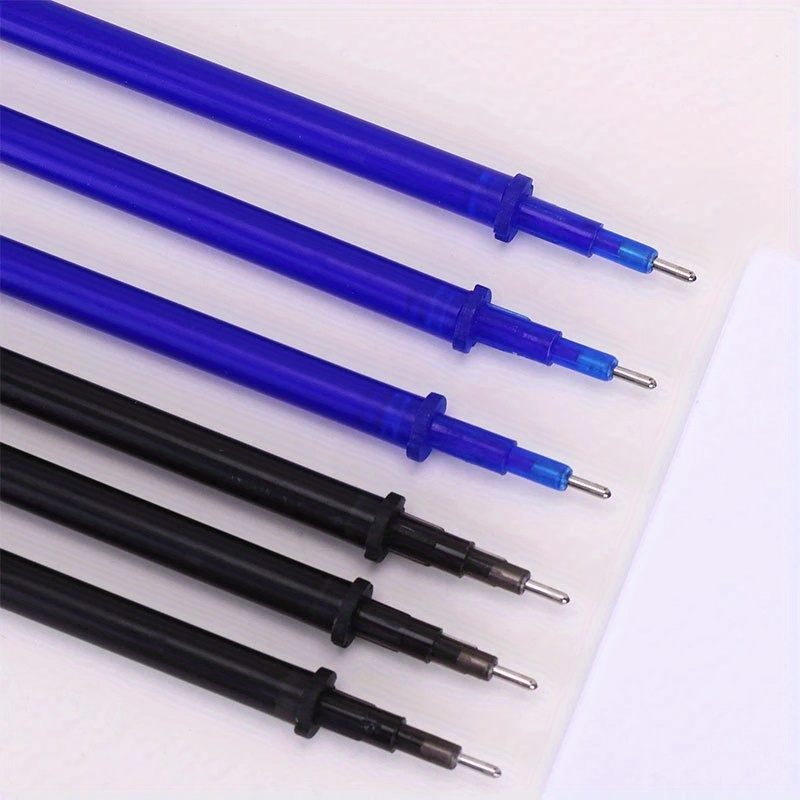 13pcs/set Erasable Gel Pen Set 0.5mm Blue Black Color Writing Gel Pens Refills Rods Washable Handle for School Office Stationery Supplies(2 pens+1 Eraser+10 refills)
