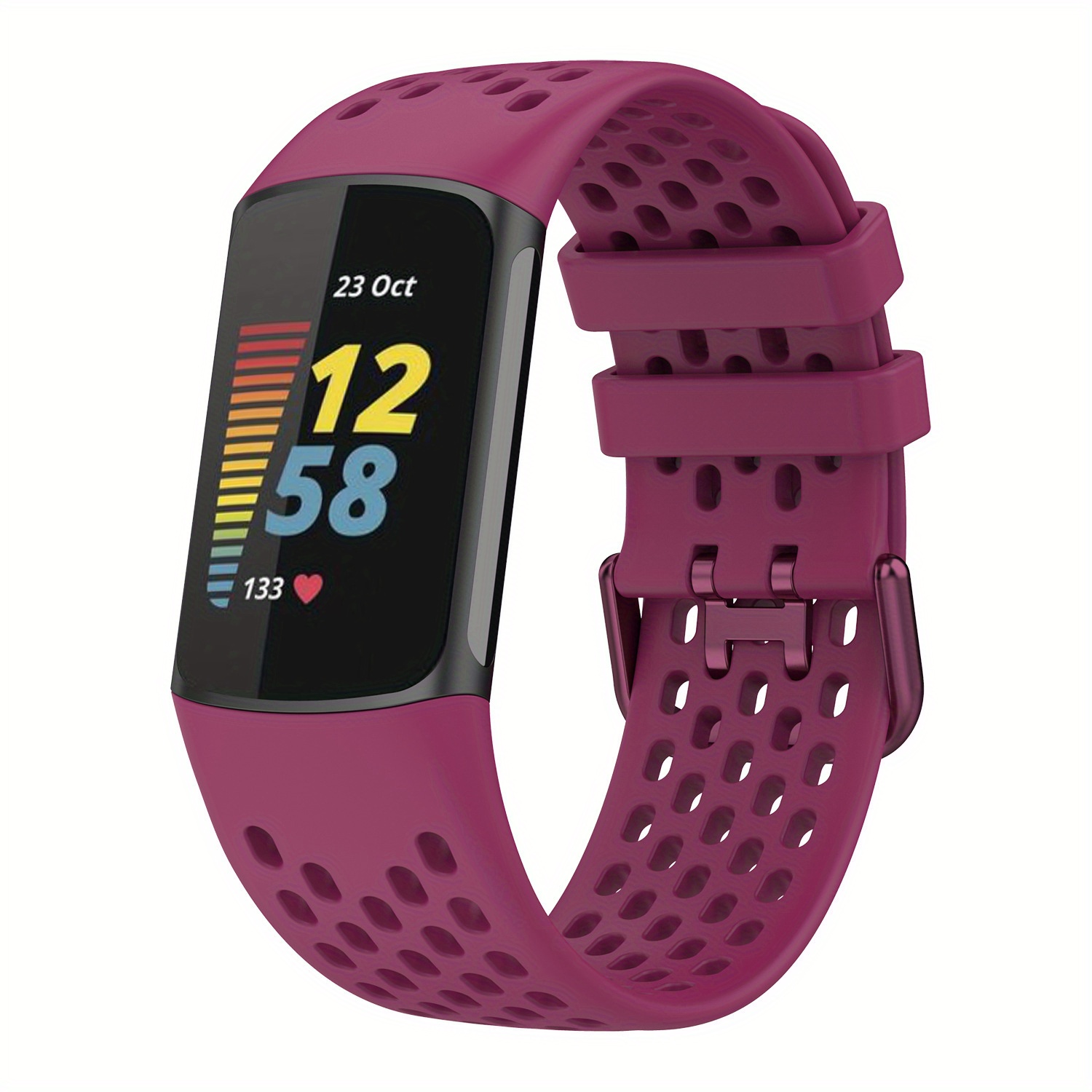 Venta Internacional - Banda De Reloj De Silicona Líquida Qimela Compatible  Con Fitbit Charge 5 Bandas Para Mujeres Para Hombres