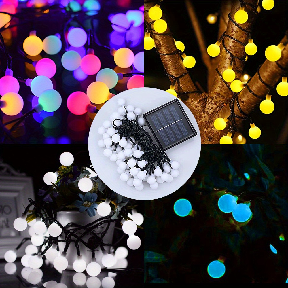 Guirlande Lumineuse Exterieur Solaire, 16pcsx0.8M 128 LED Rideaux de Noël,  5M Guirlande Lumineuse Étanche, 8 Modes de Guirlandes Lumineuses LED de  Noël pour Décoration de Mur de Maison