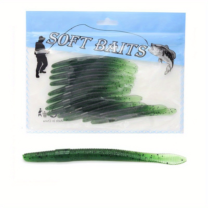 Soft Plastic Fishing Worms Kit Wacky Rig Bass Lures - Temu United