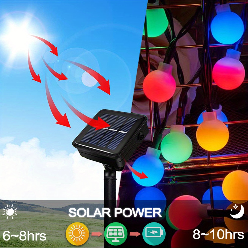 Guirlande solaire extérieure à LED Teide (8W) 