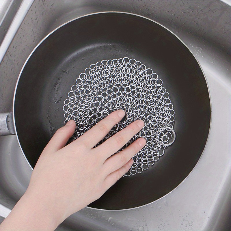 Chainmail Scrubber For Cookware Stubborn Stains - Inspire Uplift