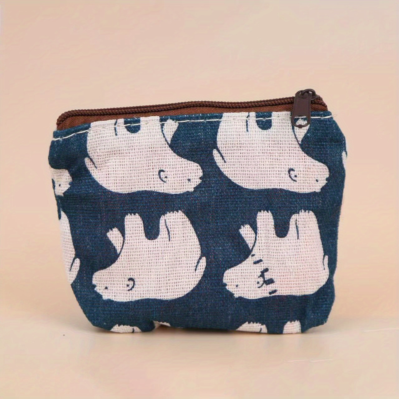 Polar Bear pattern zipper coin purse