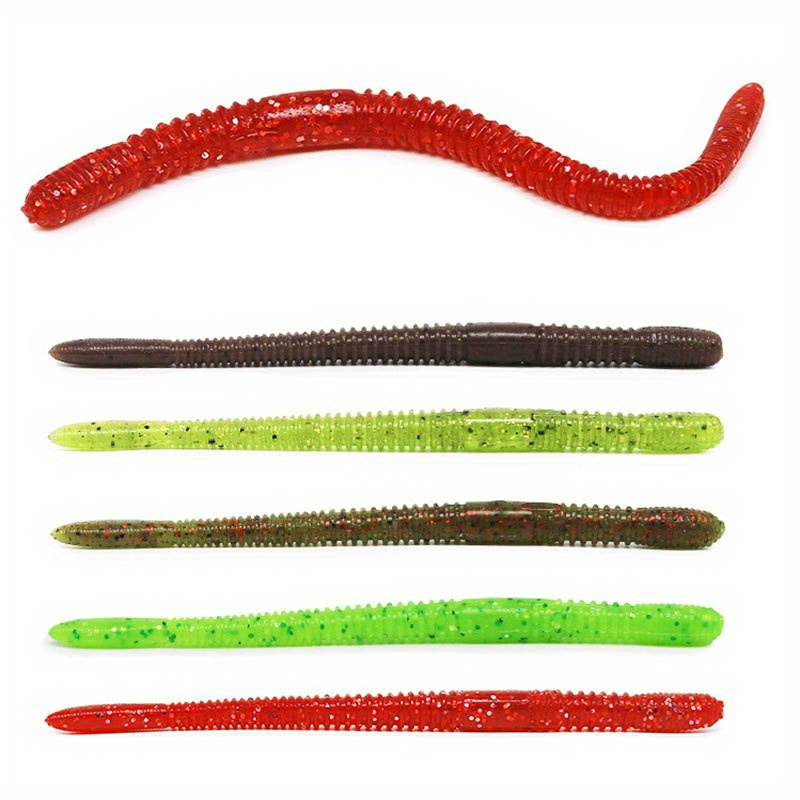 Soft Plastic Fishing Worms Kit Wacky Rig Bass Lures - Temu