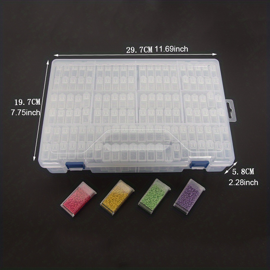 Plastic Seed Storage Box Reusable 64 Slots Seed Storage Organizer with  Label Stickers Multi-Purpose Diamond Embroidery Storage - AliExpress