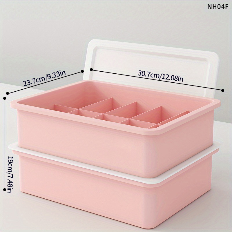 Crownsy Lingerie Storage Organizer Undergarments Organizer With Lid  Non-Woven Drawer Dividers Innerwear Wardrobe Organizer Foldable Storage Box  Organiser for Wardrobe Closet -(PACK OF 1)- Pink Pink - Price in India