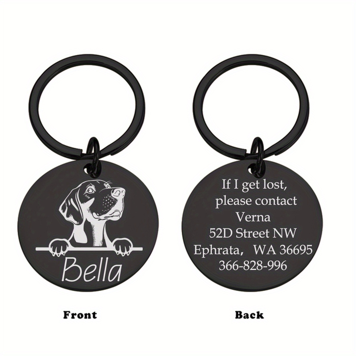 Engraved pet clearance id tags