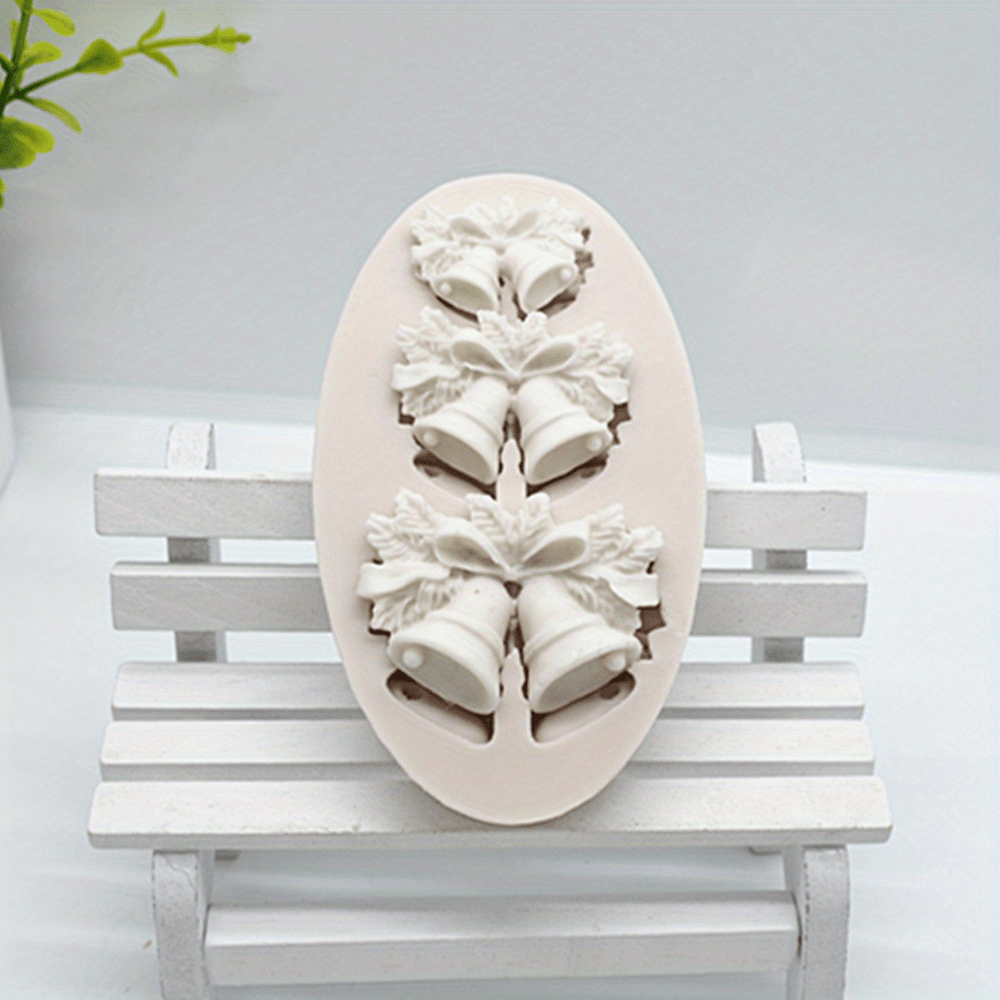 1 шт. 3D рождественский колокольчик шоколадная форма для самостоятельного украшения тортов и выпечки силиконовая форма для фонтана и аксессуаров детали 4