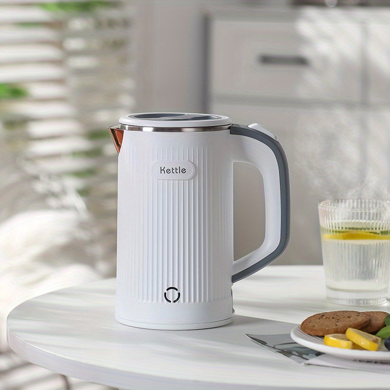 Portable Electric Kettle Double Layer Stainless Steel Food - Temu