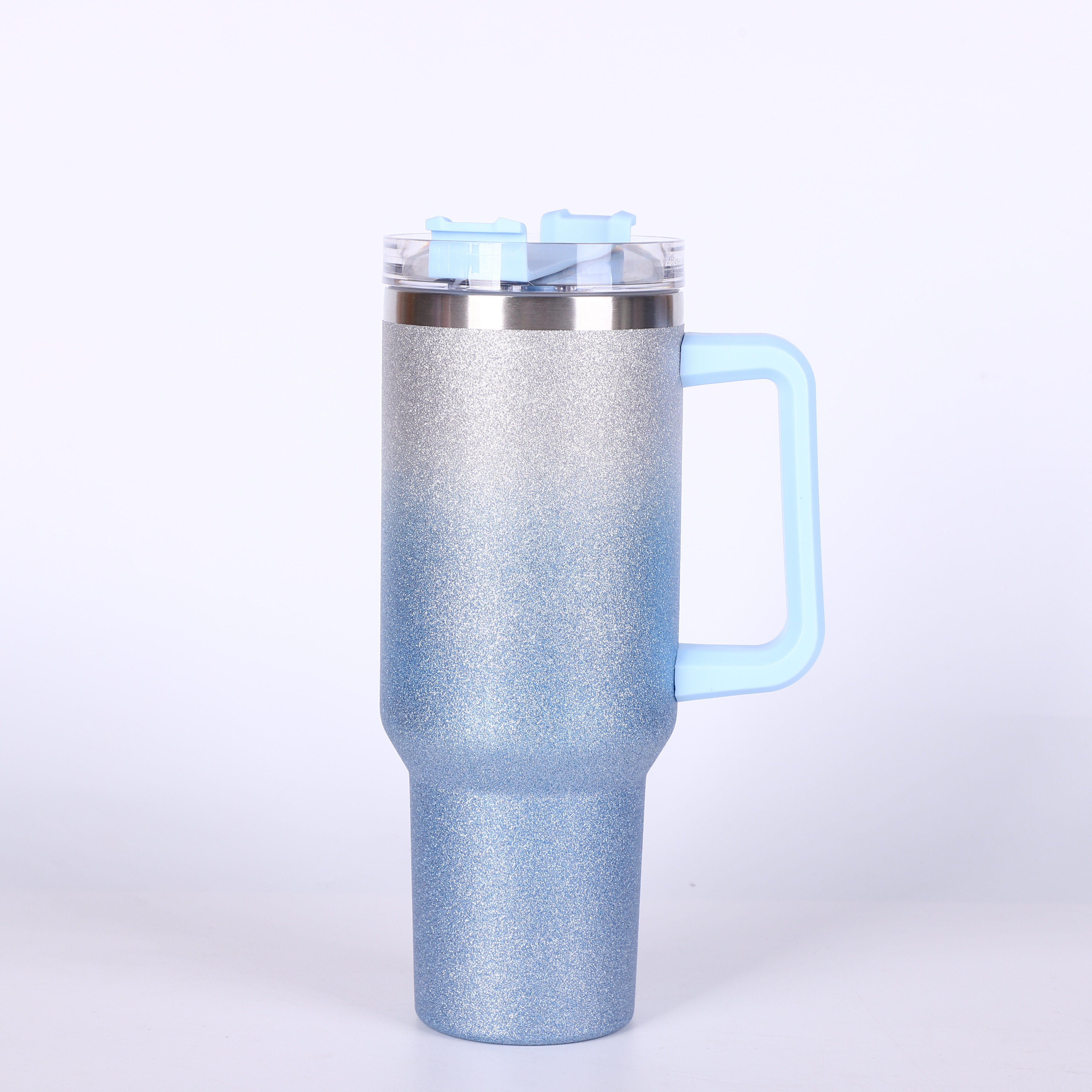 Glitter Tumbler With Lid And Straw, Stainless Steel Thermal Water