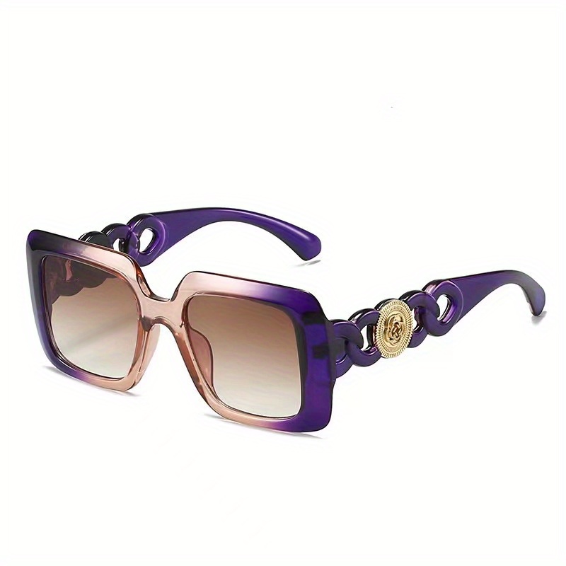 Flower Square Sunglasses UV400 Sun Shades with Case