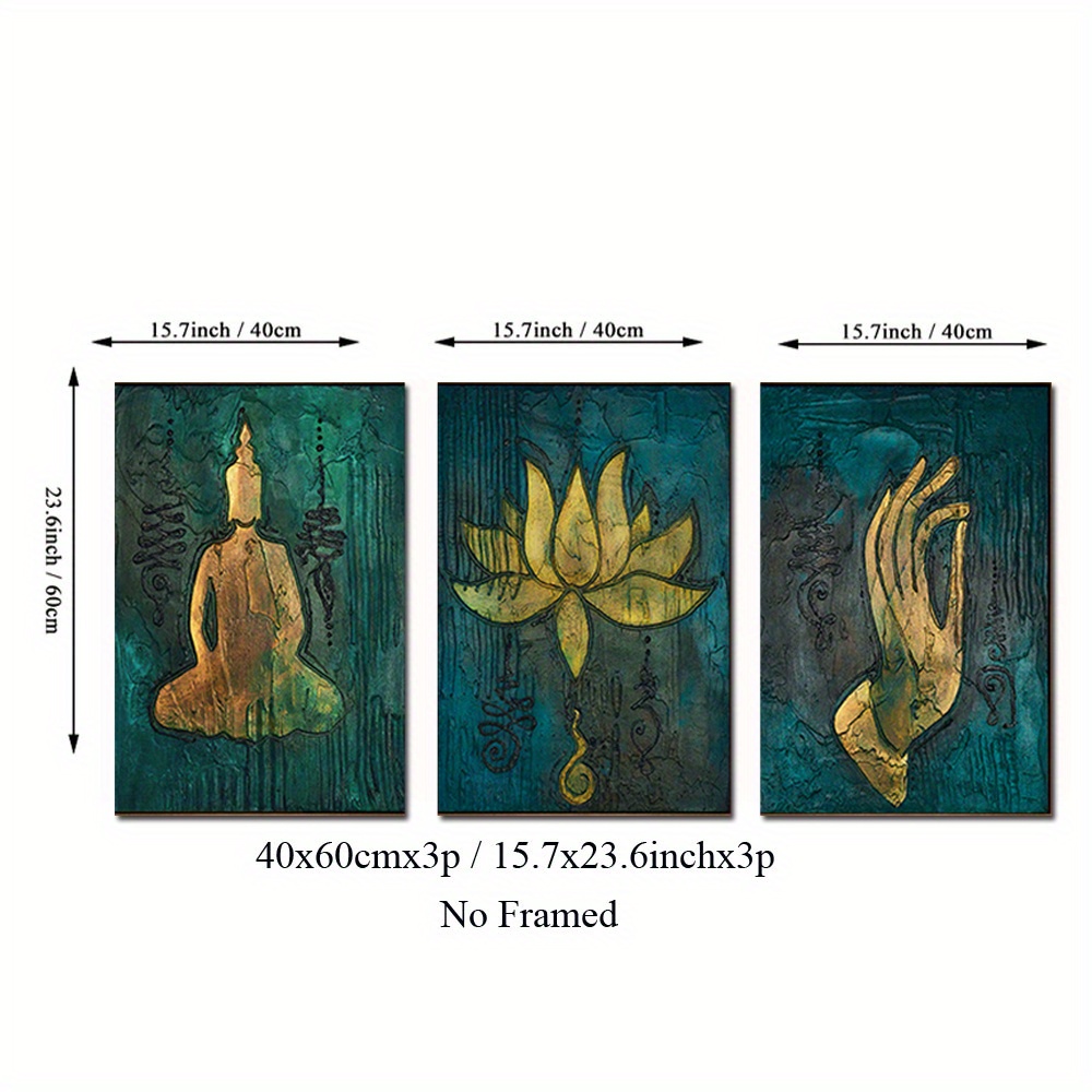 Thai Style Bergamot Lotus Flower Canvas Art Poster Zen - Temu