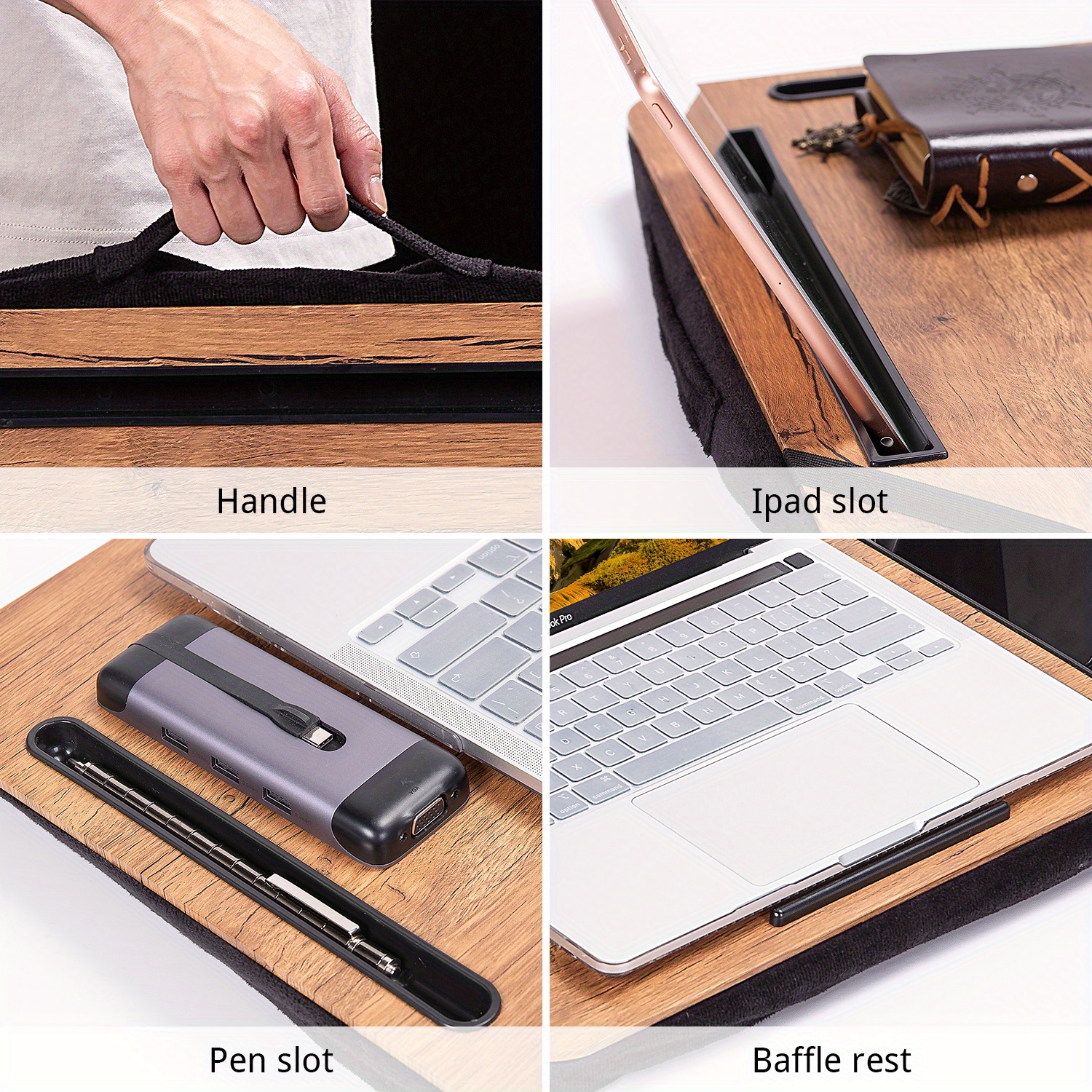 Computer Laptop Lap Desk With Cushion Portable Laptop - Temu