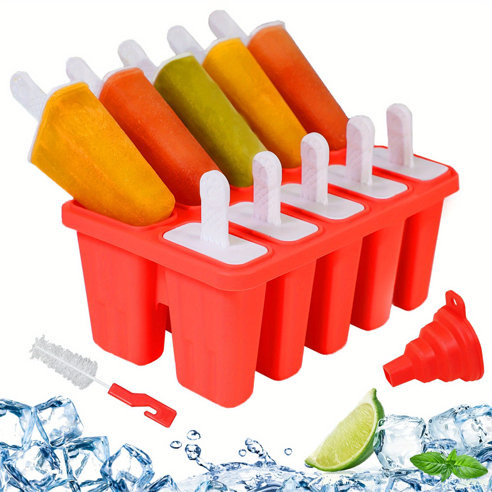 Popsicle Molds, Silicone Frozen Ice Popsicle Maker Mold Set, Ice Pop Mold  Homemade Ice Cream Molds, Easy-release Bpa-free Ice Lolly Moulds With  Popsicle Sticks & Cleaning Brush (green) - Temu