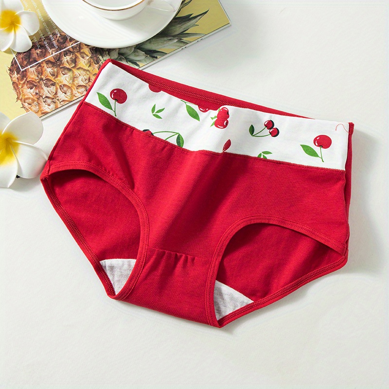 Red Cherry Fancy Printed Cotton Panty, Packaging Type: Packet at