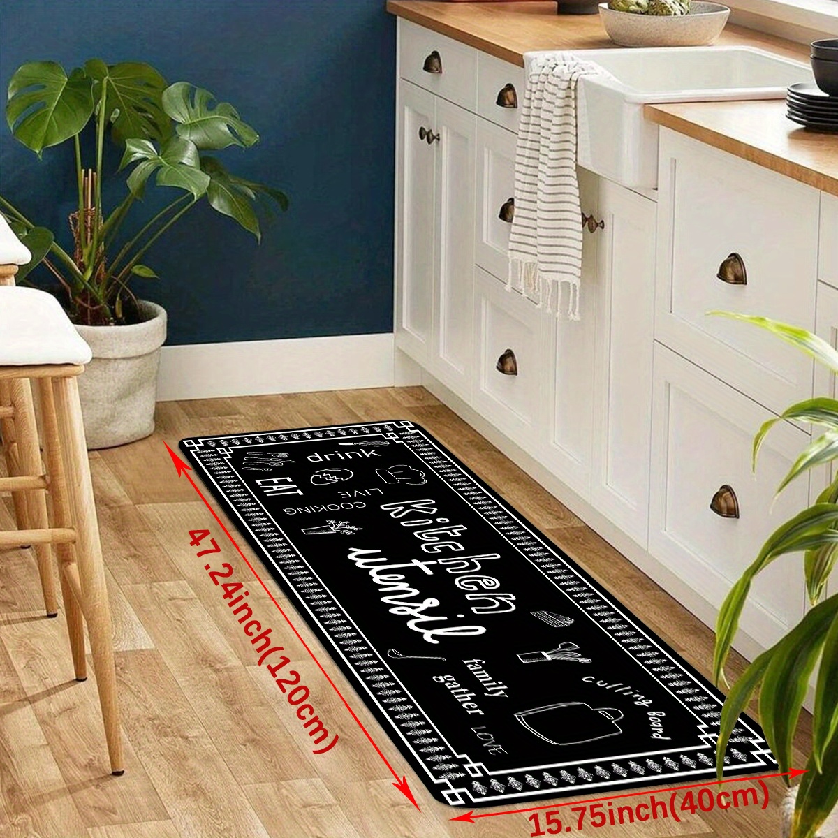 Anti Fatigue Kitchen Rug, Cushioned Kitchen Floor Mats Set Comfort Heavy  Duty Standing Mats Waterproof Non Slip Kitchen Rugs And Runner - Temu