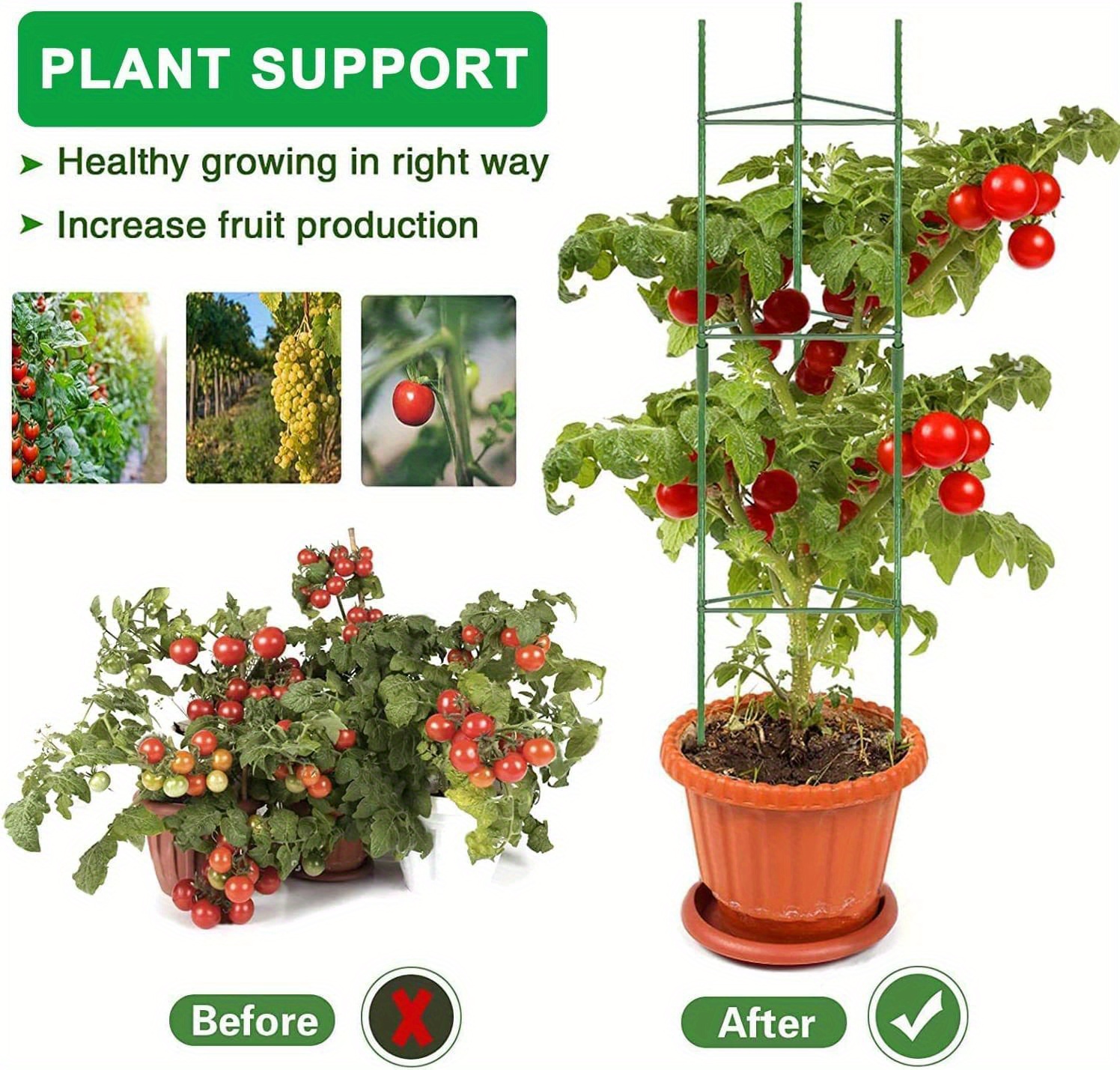 Tomato Cages Plant Cages Garden Plant Stakes Vegetable - Temu