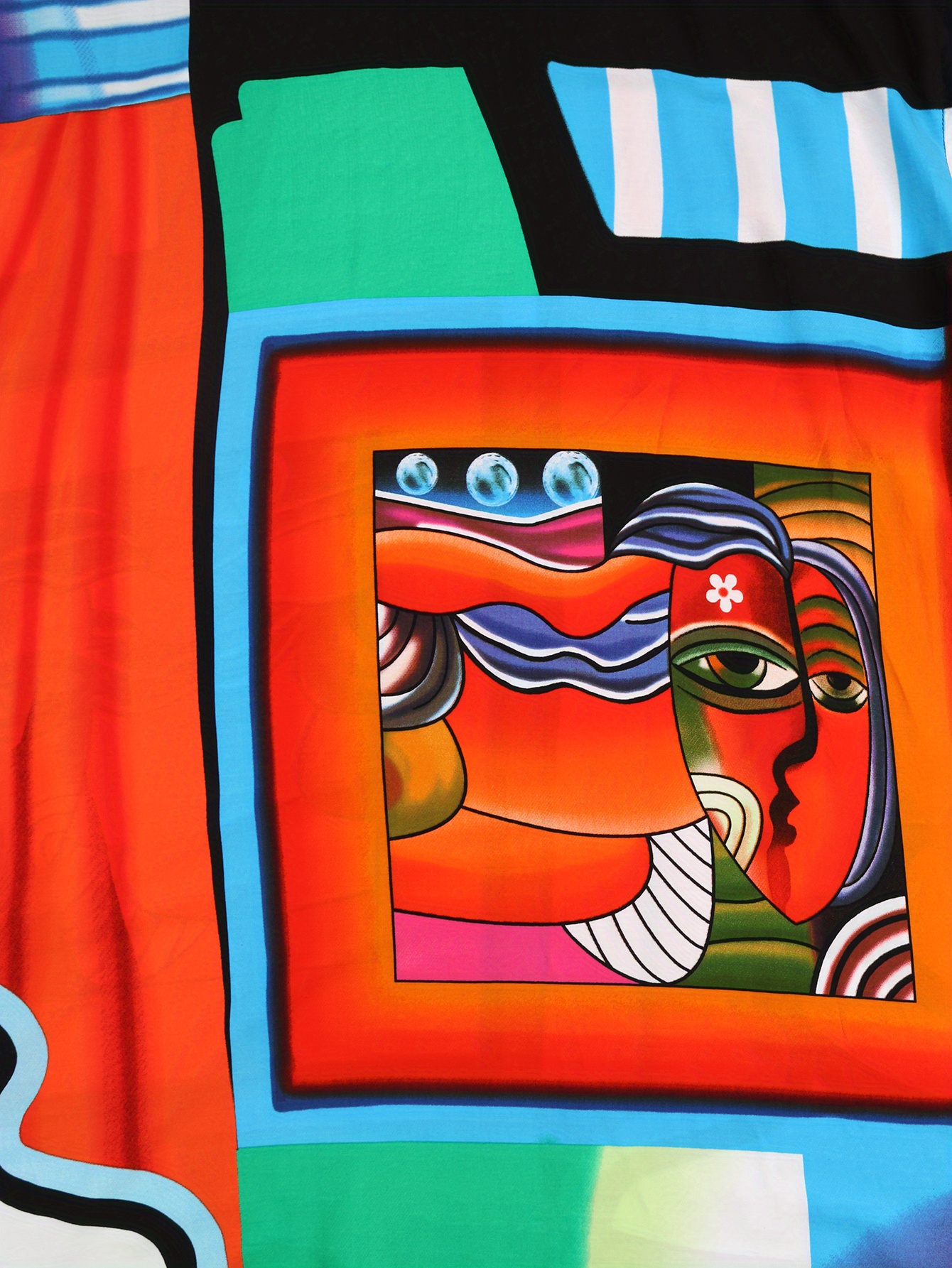 Tie Dye Batwing Sleeve Oversized Dress Vacation V Neck Loose Temu