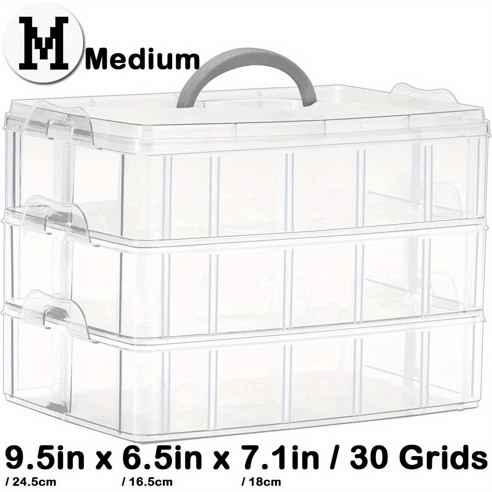  BTremary 36 Grids Clear Craft Storage Boxes with Compartments,  Bead Organizer Storage Box, Plastic Jewellery Organizer Box, Small Parts  Organizer for Rock Screw Seed Washi Tape.