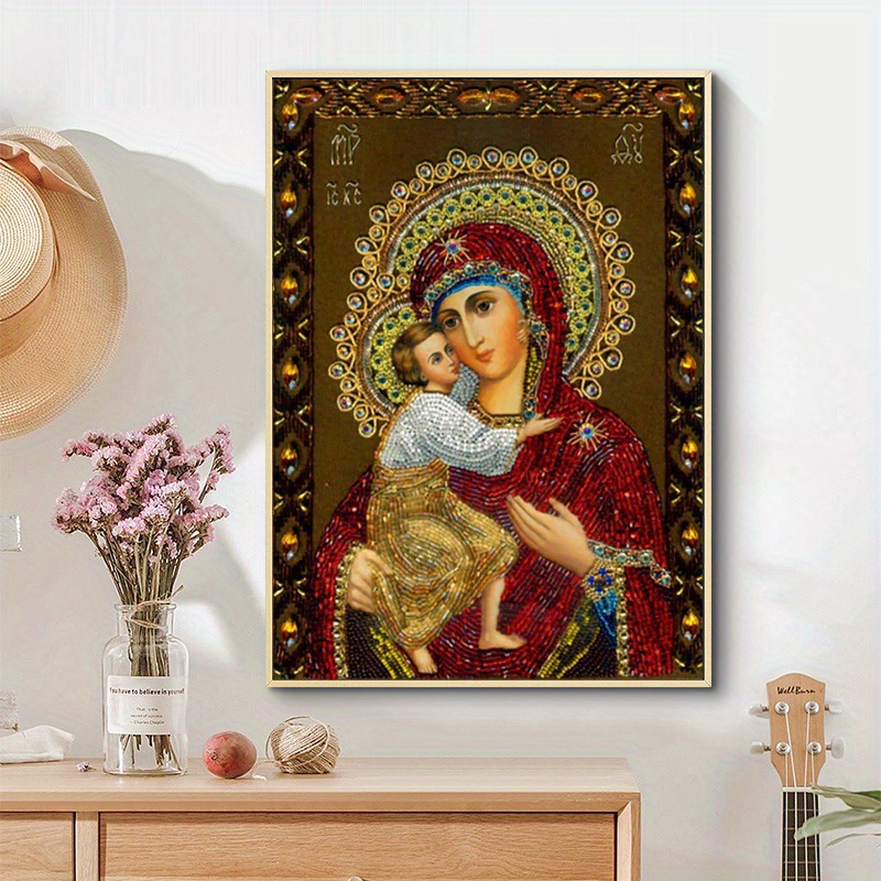 Diy Religious Figure Pattern Artificial Diamond Painting Kit, Mosaic  Decoration Craft Wall Art, Home Decoration, Frameless 5d Diamond Painting  Kit For Adults Beginners Full Diamond Round Diamond - Temu United Arab  Emirates