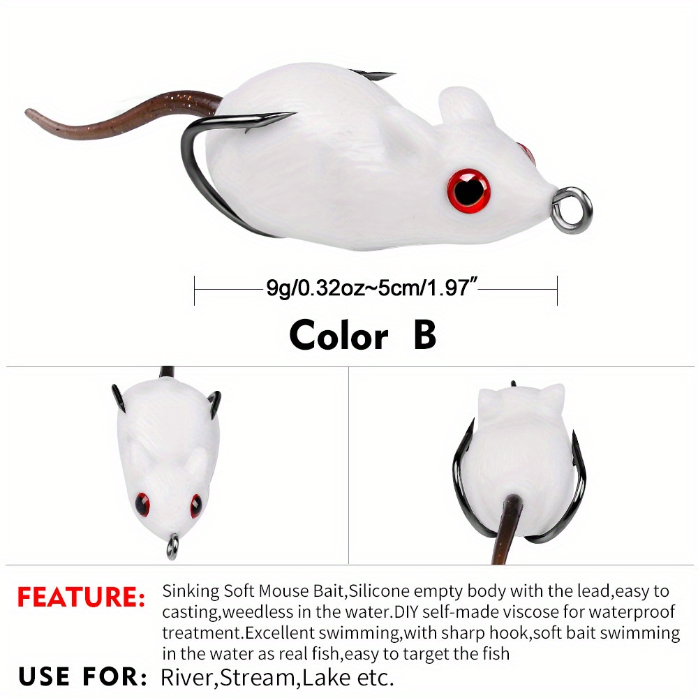 3d Mouse Fishing Lure Lifelike Design Freshwater Fishing - Temu Japan