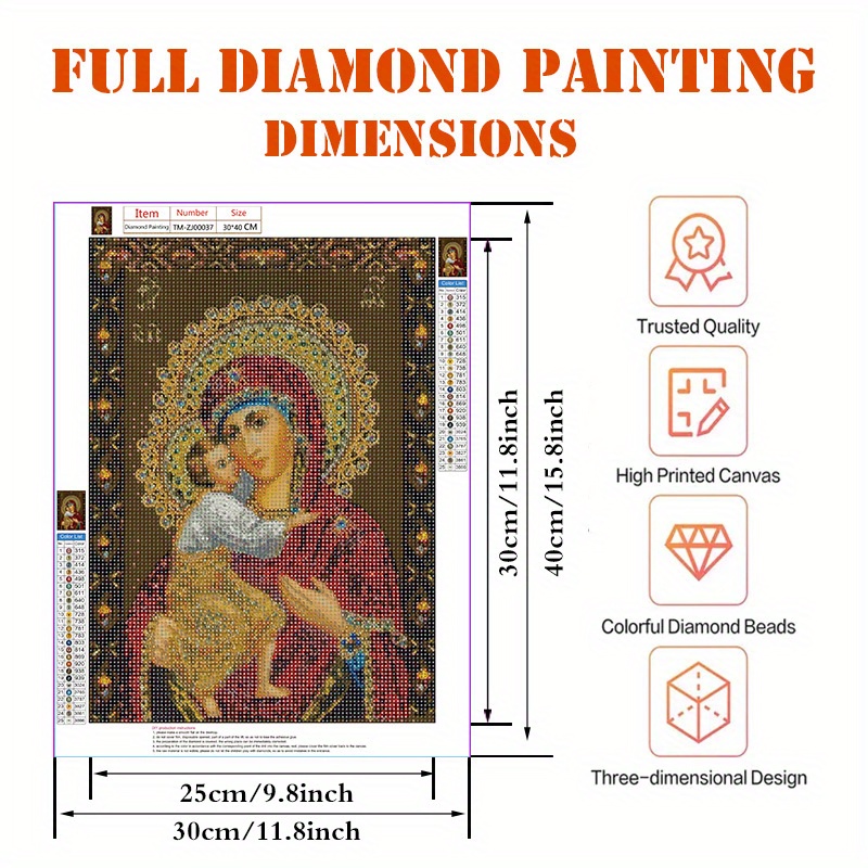 Diy Religious Figure Pattern Artificial Diamond Painting Set, Mosaic  Decorative Craft Wall Art, Home Decor, Frameless 5d Diamond Painting Kits  For Adults Kids Beginners - Temu Mexico