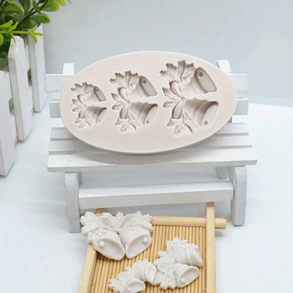 1 шт. 3D рождественский колокольчик шоколадная форма для самостоятельного украшения тортов и выпечки, силиконовая форма для фонтана и гаджетов и аксессуаров, детали 1