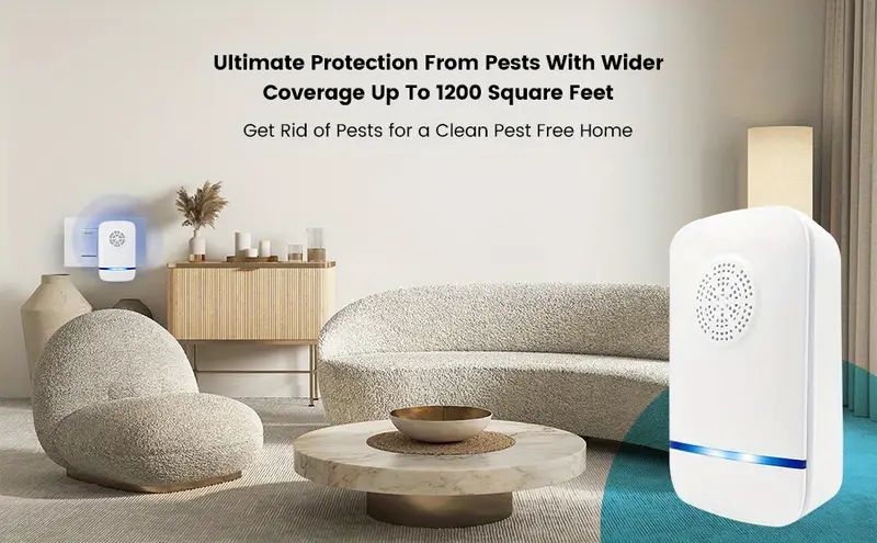 ultrasonic pest repeller-4 packs ultrasonic pest repeller electronic pest repellent plug in indoor pest control for insect roach mice spider ant bug mosquito repellent for house garage warehouse office hotel details 3