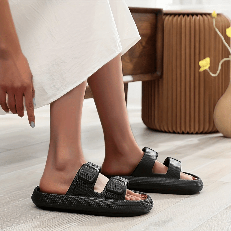 Women s Fashion Footbed Sandals Buckle Design Non Slip Temu