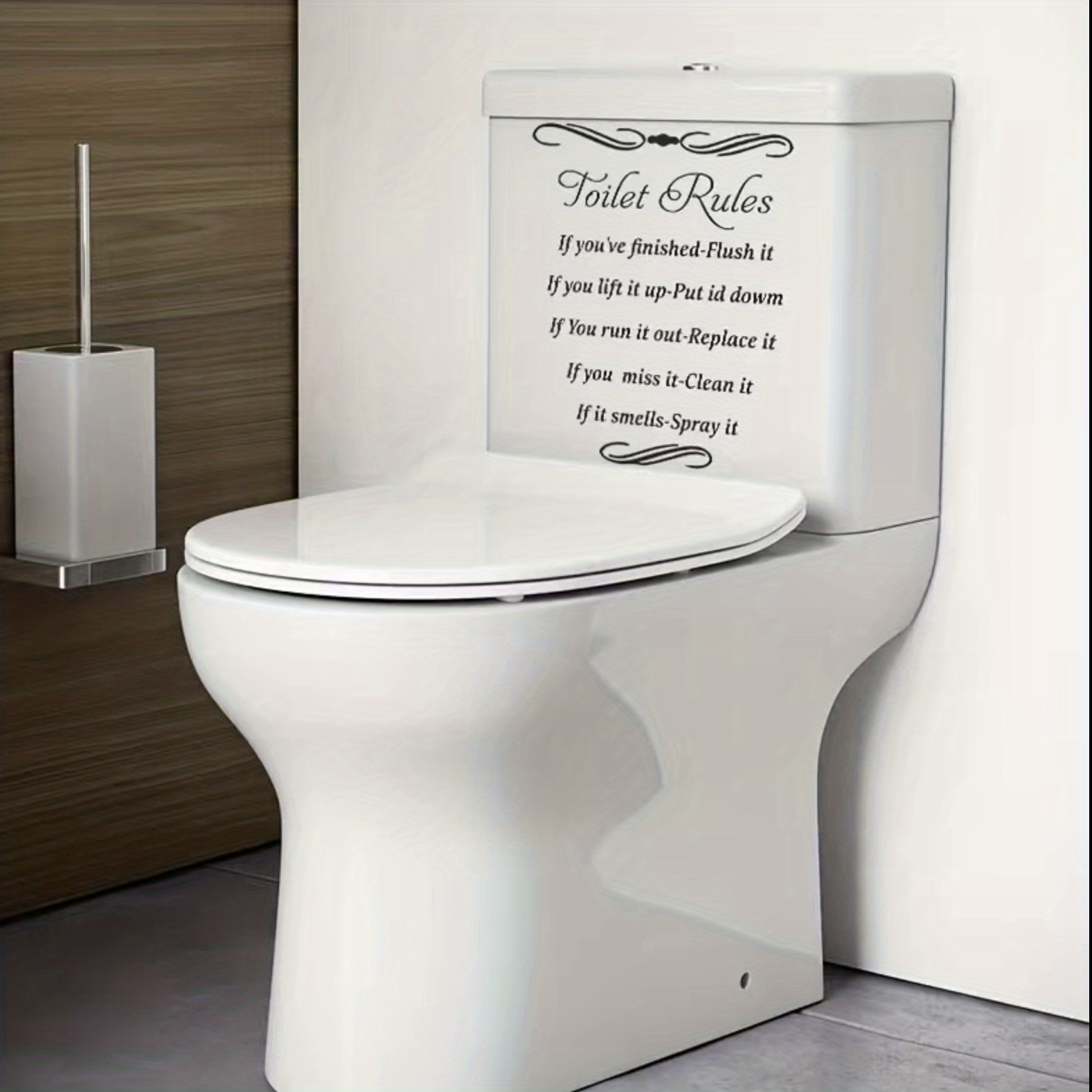 Toilet Rules Toilet Seat Sticker Decorative Toilet Lid Decal Temu