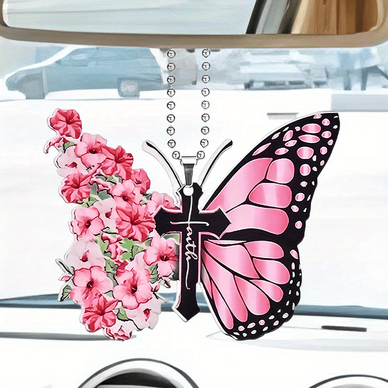  ANGOLIO 4Pcs Y2k 2000s Pink Car Air Freshener Purple Butterfly  Leopard Bunny Pink Heart Fragrance Hanging Slice Car Diffuser Ornament  Essential Oil Pendant Gift for Car Interior Accessories Home Decor 