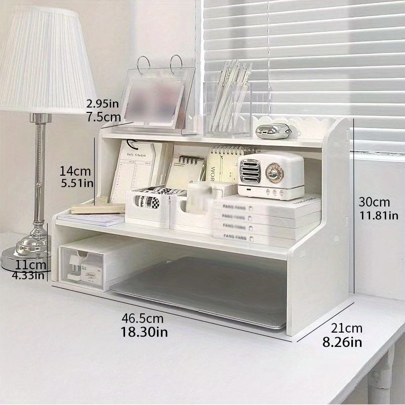 Estantería pequeña moderna simple mini estante de almacenamiento de  escritorio 31.5 x 7.1 x 18.9 in (color : B)