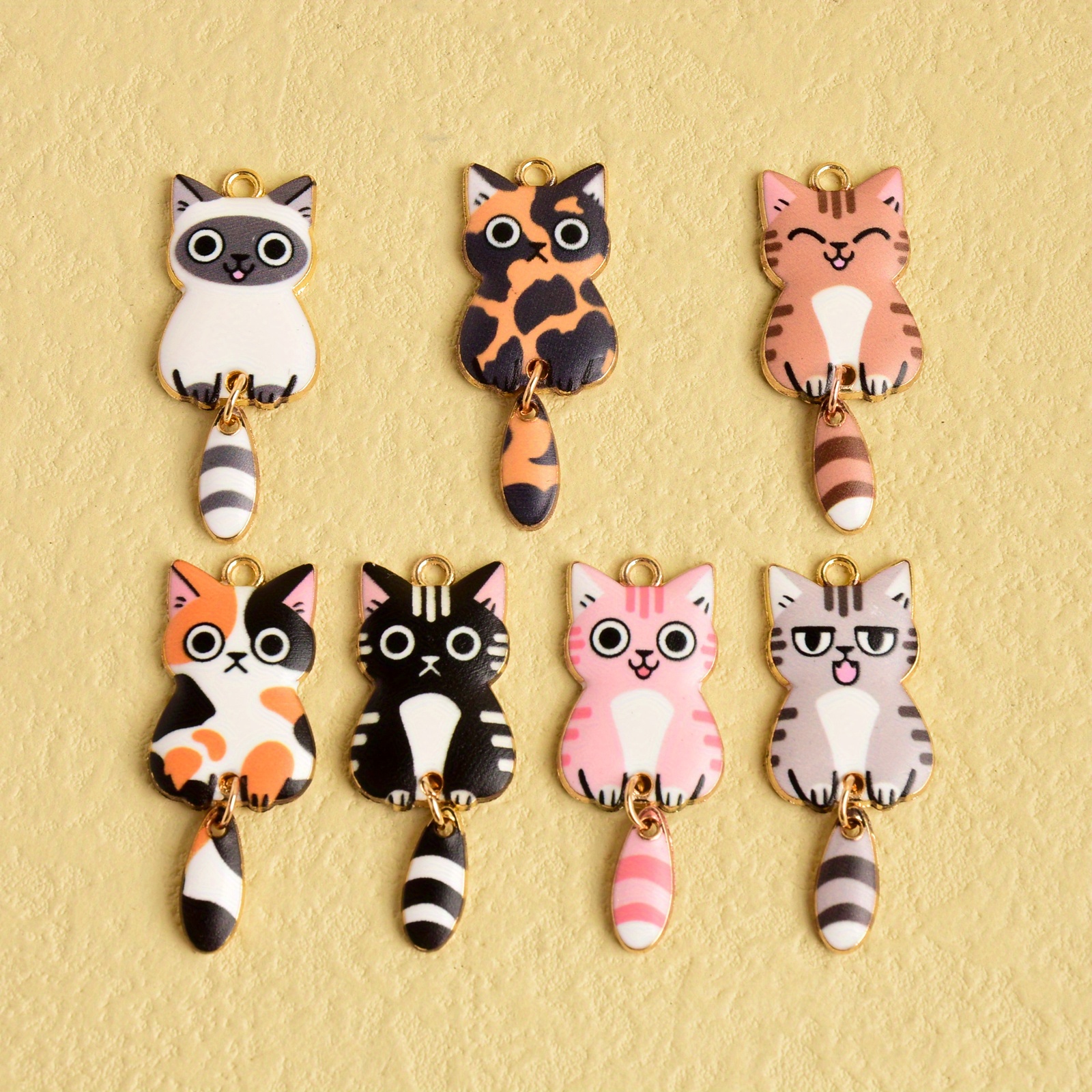 Wholesale SUNNYCLUE 1 Box 24Pcs 12 Style Colorful Cat Charms Cat Charm Bulk  Adorable Cute Cats Animals Kitten Charms Dangle Enamel Animal Charm for Jewelry  Making Charms DIY Earrings Bracelet Necklace Crafts 