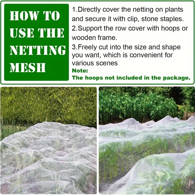 1 Pack Ultra Mesh Netting Screen Barrier Net For Protect Vegetable